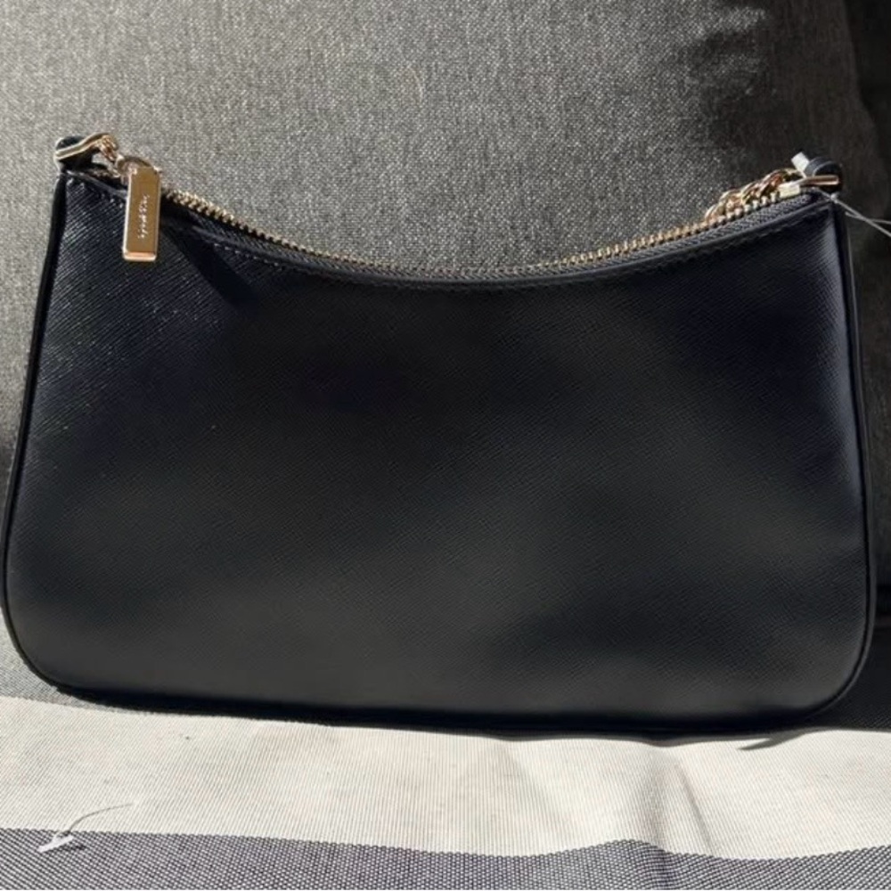 #52 Kate Spade Black Shoulder Bag with Gold Chain - Picture 2 of 4